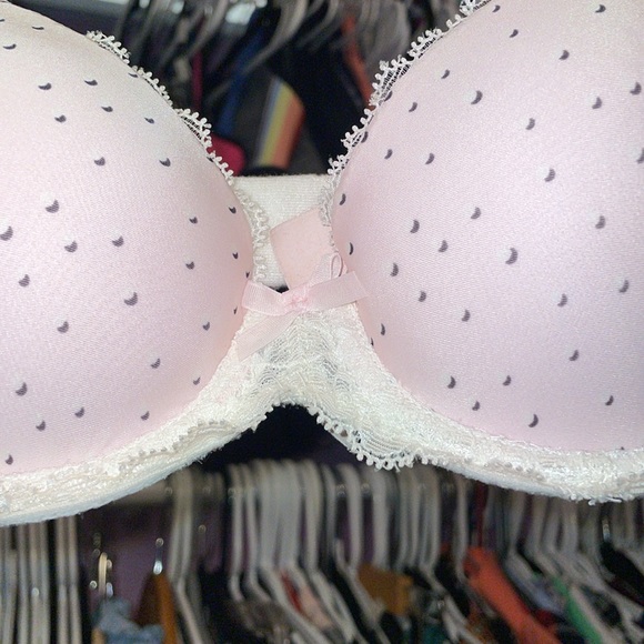 Retro y2k bra Light Pink Lace Victoria Secrets Dream Angels 32b bra perfect shap - Picture 5 of 9